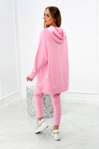 Set with a hoodie 9402 / – Pink || Light цвет / color | Lexline Fashion