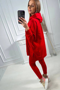 Set with a hoodie 9402 / – Red цвет / color | Lexline Fashion