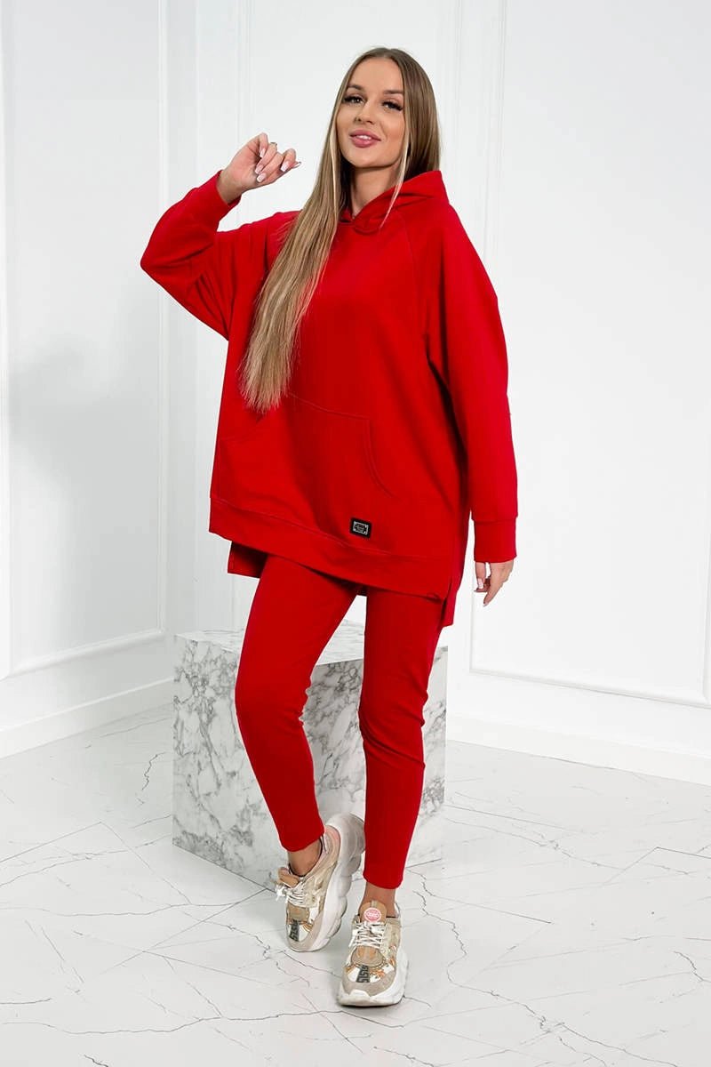 Set with a hoodie 9402 / – Red цвет / color | Lexline Fashion