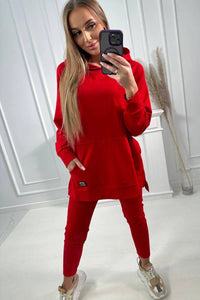 Set with a hoodie 9402 / – Red цвет / color | Lexline Fashion