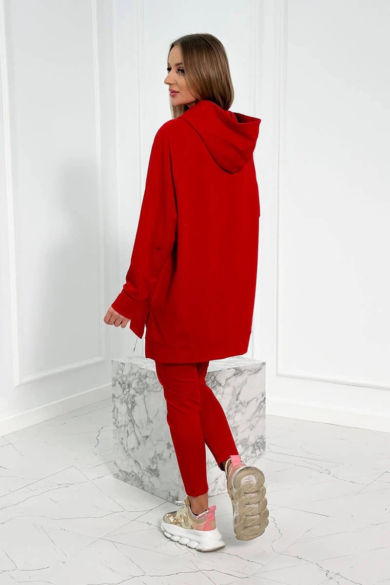 Set with a hoodie 9402 / – Red цвет / color | Lexline Fashion