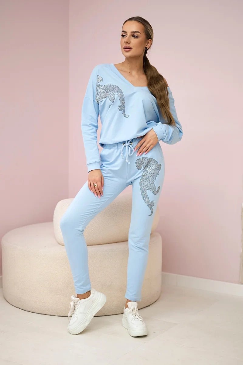 Set with a print 9131 / – Blue цвет / color | Lexline Fashion