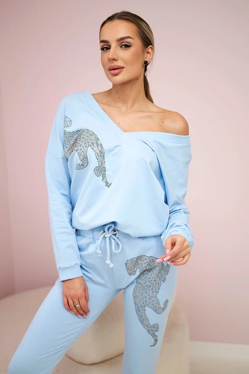 Set with a print 9131 / – Blue цвет / color | Lexline Fashion