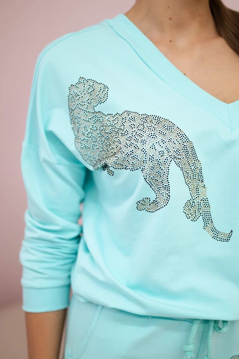 Set with a print 9131 / – Mint цвет / color | Lexline Fashion