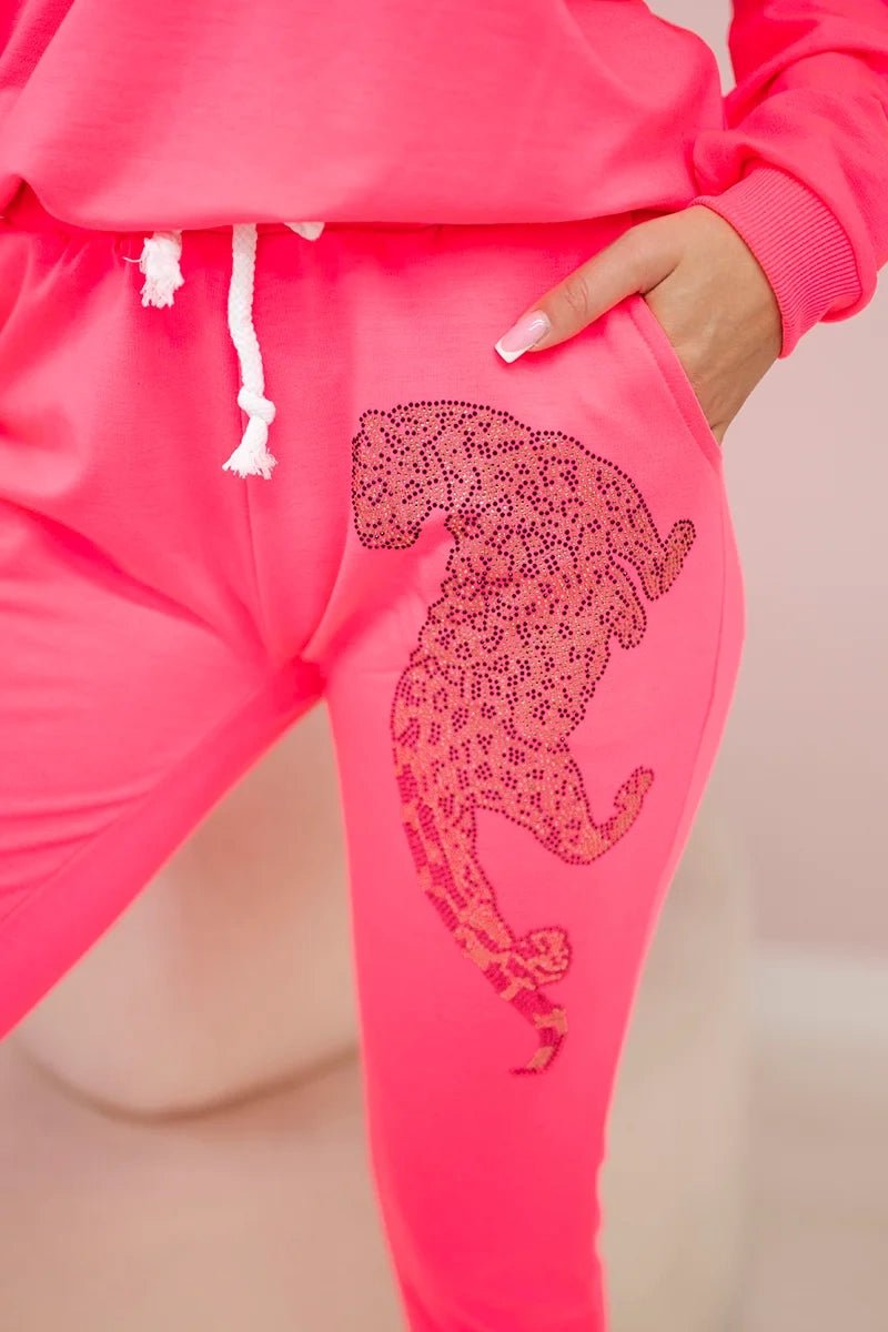 Set with a print 9131 / – Neon pink цвет / color | Lexline Fashion