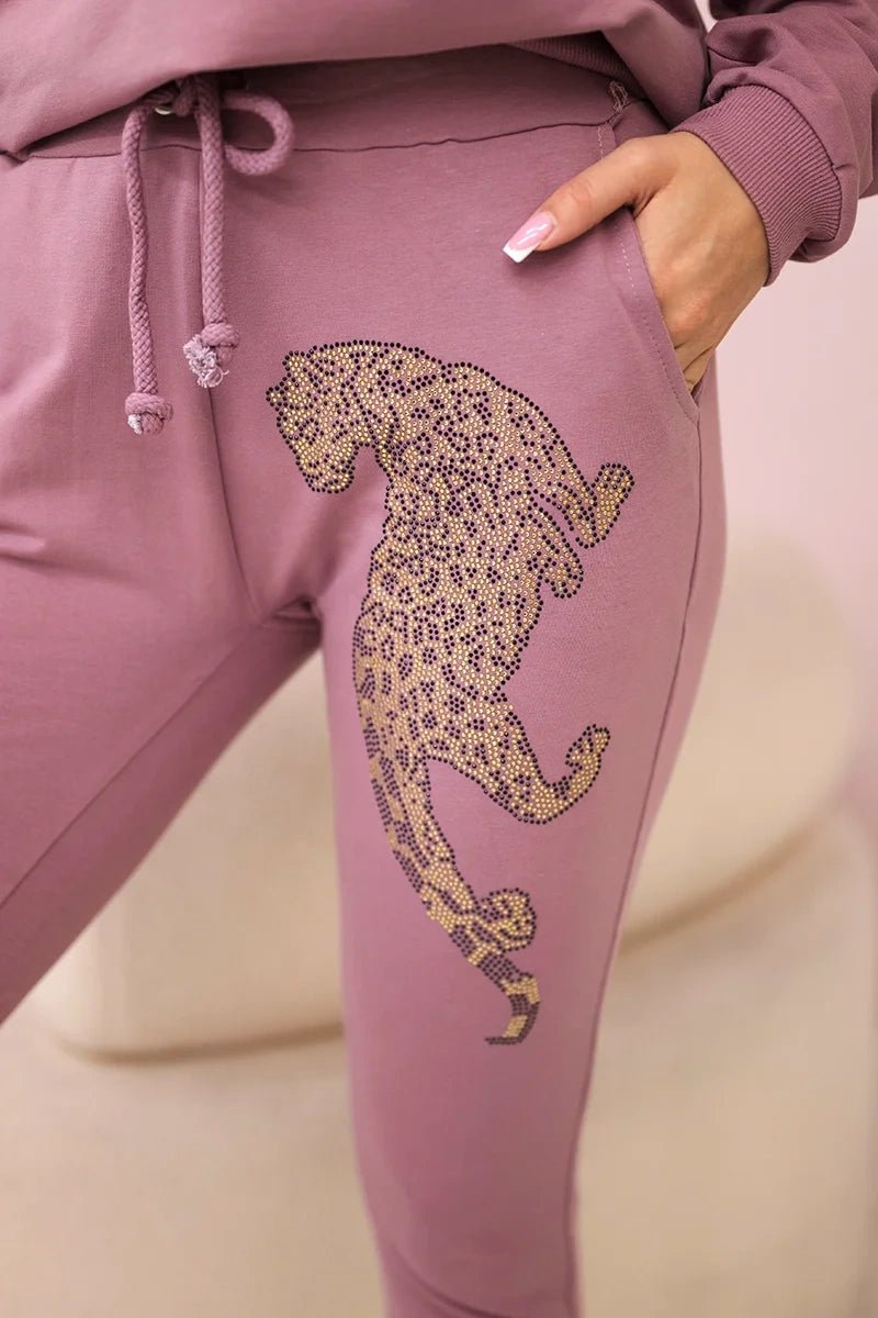 Set with a print 9131 / – Pink || Dark цвет / color | Lexline Fashion