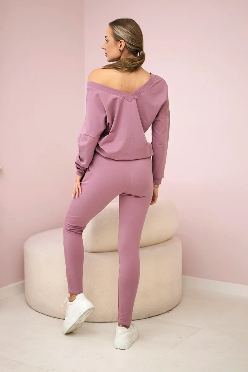 Set with a print 9131 / – Pink || Dark цвет / color | Lexline Fashion