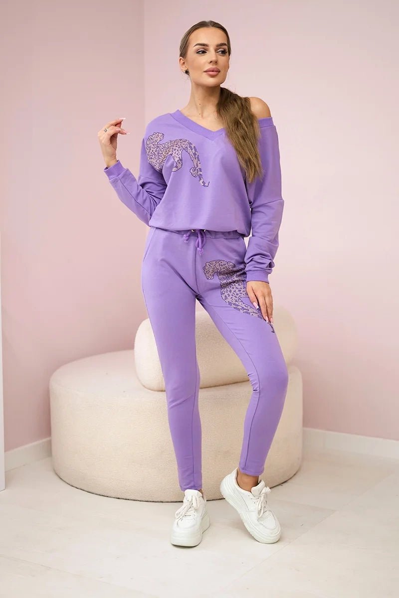 Set with a print 9131 / – Purple цвет / color | Lexline Fashion