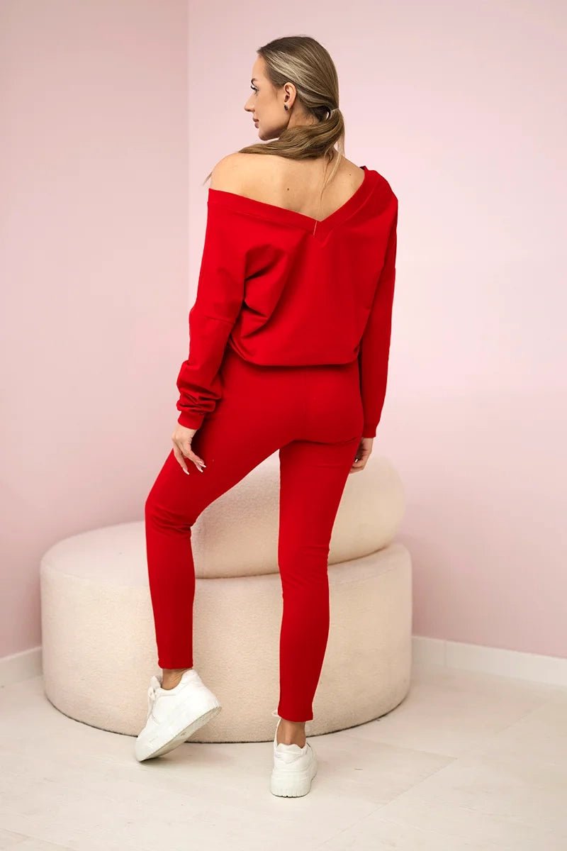 Set with a print 9131 / – Red цвет / color | Lexline Fashion