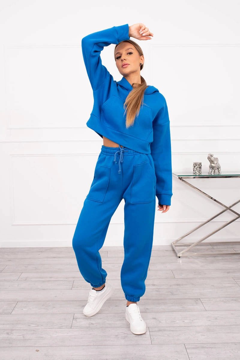 Set with a short sweatshirt 9392 / – Red цвет / color | Lexline Fashion