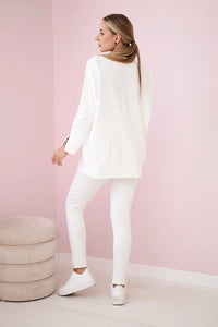 Set with an oversize blouse 9328 / – Ecru цвет / color | Lexline Fashion