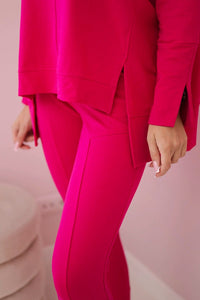Set with an oversize blouse 9328 / – Fuchsia цвет / color | Lexline Fashion