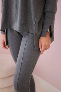 Set with an oversize blouse 9328 / – Graphite цвет / color | Lexline Fashion