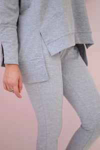 Set with an oversize blouse 9328 / – Gray цвет / color | Lexline Fashion