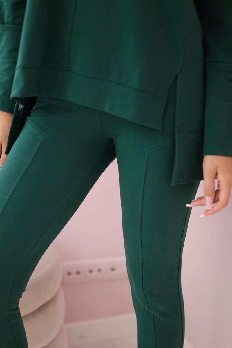 Set with an oversize blouse 9328 / – Green цвет / color | Lexline Fashion