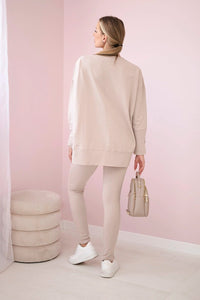 Set with an oversize blouse 9328 / – Light || Beige цвет / color | Lexline Fashion