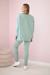 Set with an oversize blouse 9328 / – Mint || Dark цвет / color | Lexline Fashion