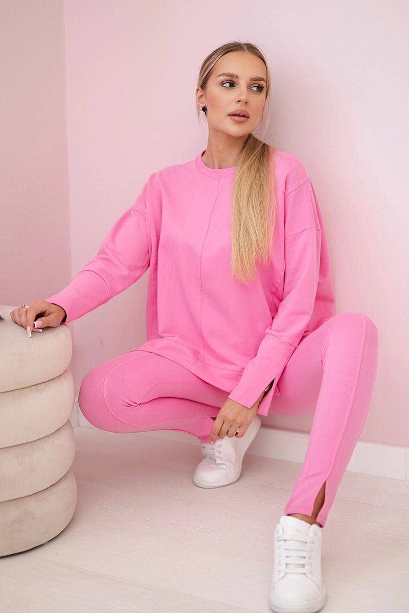 Set with an oversize blouse 9328 / – Pink || Light цвет / color | Lexline Fashion