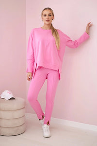 Set with an oversize blouse 9328 / – Pink || Light цвет / color | Lexline Fashion