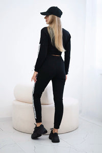 Set with decorative stripes 9240 / – Black цвет / color | Lexline Fashion