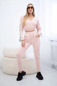 Set with decorative stripes 9240 / – Dark || Powder цвет / color | Lexline Fashion