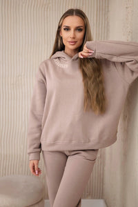 Set with embroidery Los Angeles 9596 / – Dark || beige цвет / color | Lexline Fashion