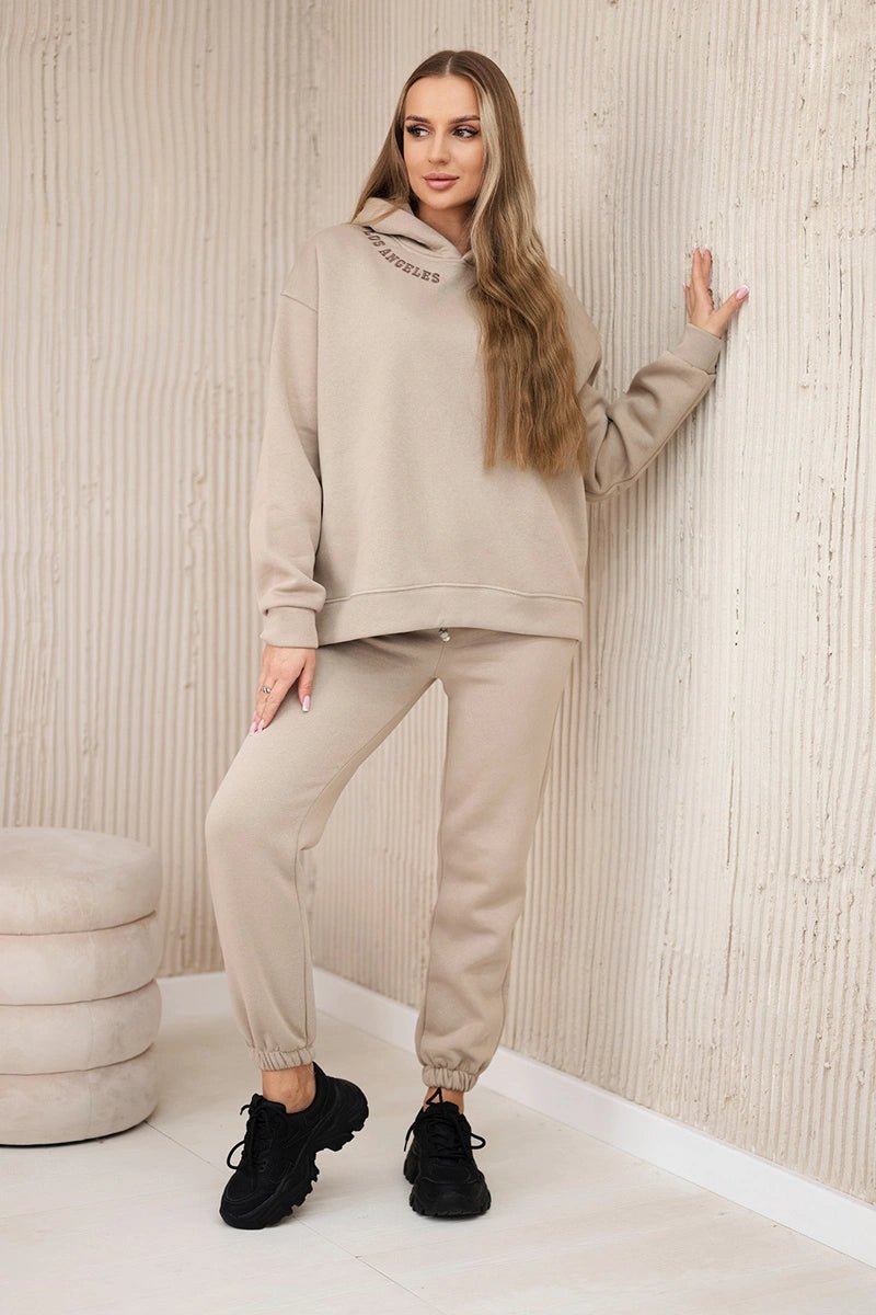 Set with embroidery Los Angeles 9596 / – Light || Beige цвет / color | Lexline Fashion