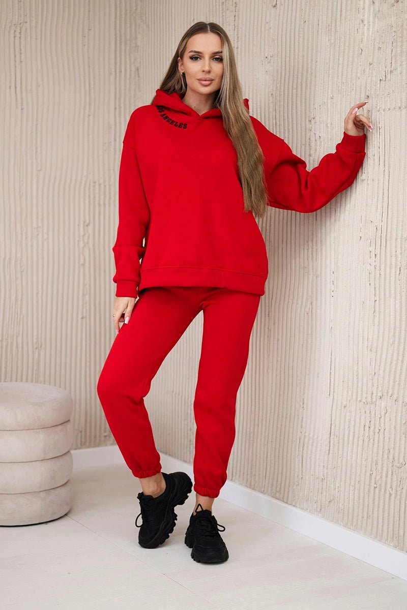 Set with embroidery Los Angeles 9596 / – Red цвет / color | Lexline Fashion
