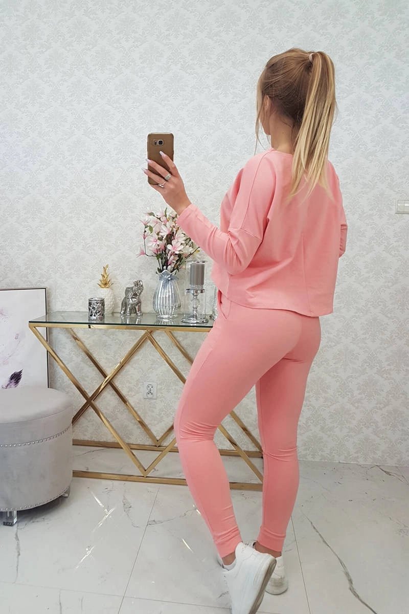 Set with oversized blouse 9091 / – Apricot цвет / color | Lexline Fashion