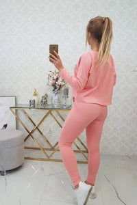 Set with oversized blouse 9091 / – Apricot цвет / color | Lexline Fashion