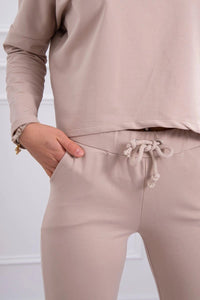 Set with oversized blouse 9091 / – Beige цвет / color | Lexline Fashion