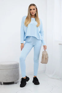 Set with oversized blouse 9091 / – Blue цвет / color | Lexline Fashion