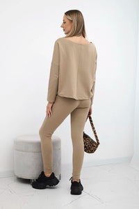 Set with oversized blouse 9091 / – Camel цвет / color | Lexline Fashion