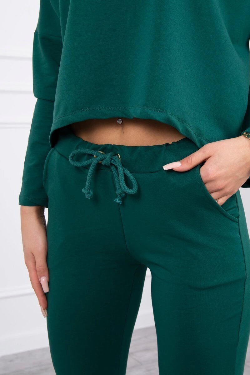 Set with oversized blouse 9091 / – Green цвет / color | Lexline Fashion