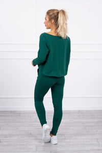 Set with oversized blouse 9091 / – Green цвет / color | Lexline Fashion