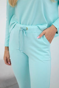 Set with oversized blouse 9091 / – Mint цвет / color | Lexline Fashion