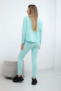 Set with oversized blouse 9091 / – Mint цвет / color | Lexline Fashion