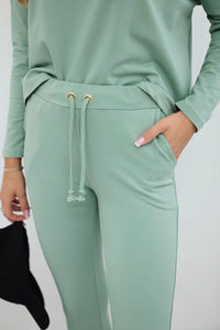 Set with oversized blouse 9091 / – Mint || Dark цвет / color | Lexline Fashion