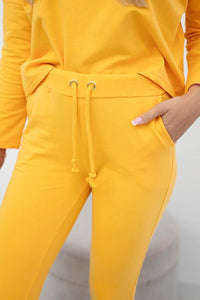 Set with oversized blouse 9091 / – Mustard цвет / color | Lexline Fashion