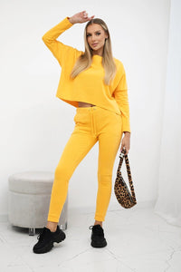 Set with oversized blouse 9091 / – Mustard цвет / color | Lexline Fashion