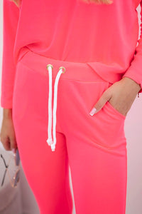 Set with oversized blouse 9091 / – Neon pink цвет / color | Lexline Fashion