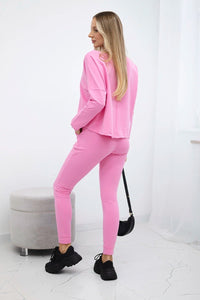 Set with oversized blouse 9091 / – Pink || Light цвет / color | Lexline Fashion