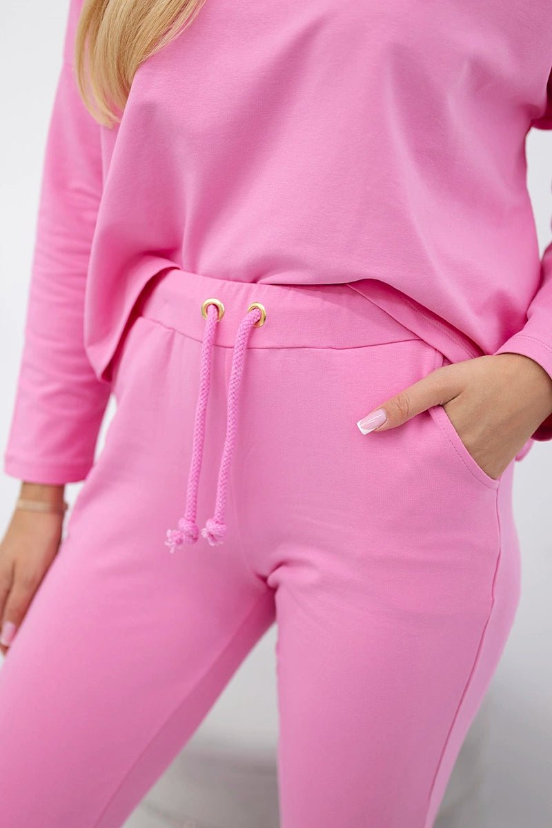 Set with oversized blouse 9091 / – Pink || Light цвет / color | Lexline Fashion