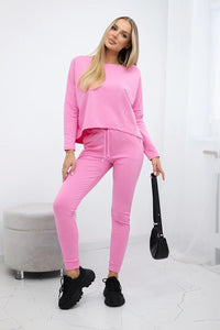 Set with oversized blouse 9091 / – Pink || Light цвет / color | Lexline Fashion