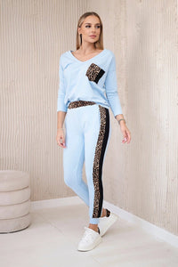 Set with panther motif 0068 / – Blue цвет / color | Lexline Fashion