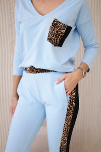 Set with panther motif 0068 / – Blue цвет / color | Lexline Fashion