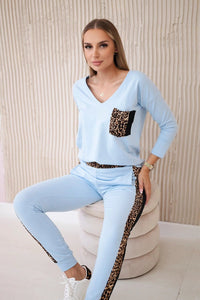 Set with panther motif 0068 / – Blue цвет / color | Lexline Fashion