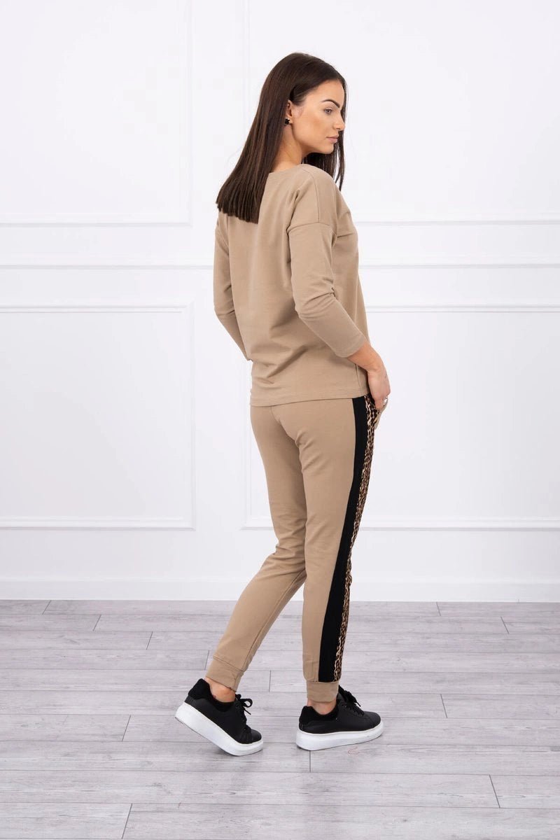 Set with panther motif 0068 / – Camel цвет / color | Lexline Fashion