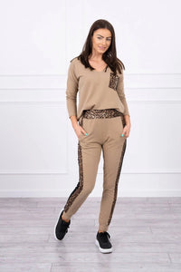 Set with panther motif 0068 / – Camel цвет / color | Lexline Fashion