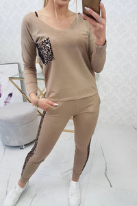 Set with panther motif 0068 / – Camel цвет / color | Lexline Fashion